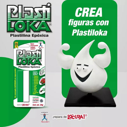 Plastilina Epoxica Plastiloka 40g Verde Kola Loka Reparación - Kola loka