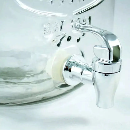 Dispensador De Bebidas Vitrolero Vidrio Con Base Mason 8lt - Das - vista trasera