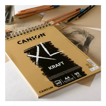 Cuaderno De Dibujo Papel Kraft Canson Album Xl 21x29.7cm 60h - Canson - empaque