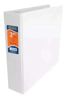 Carpeta Panoramica Blanca Critstal Kinera Oficio 2 Pulgadas Color Blanco - Kinera - detalle