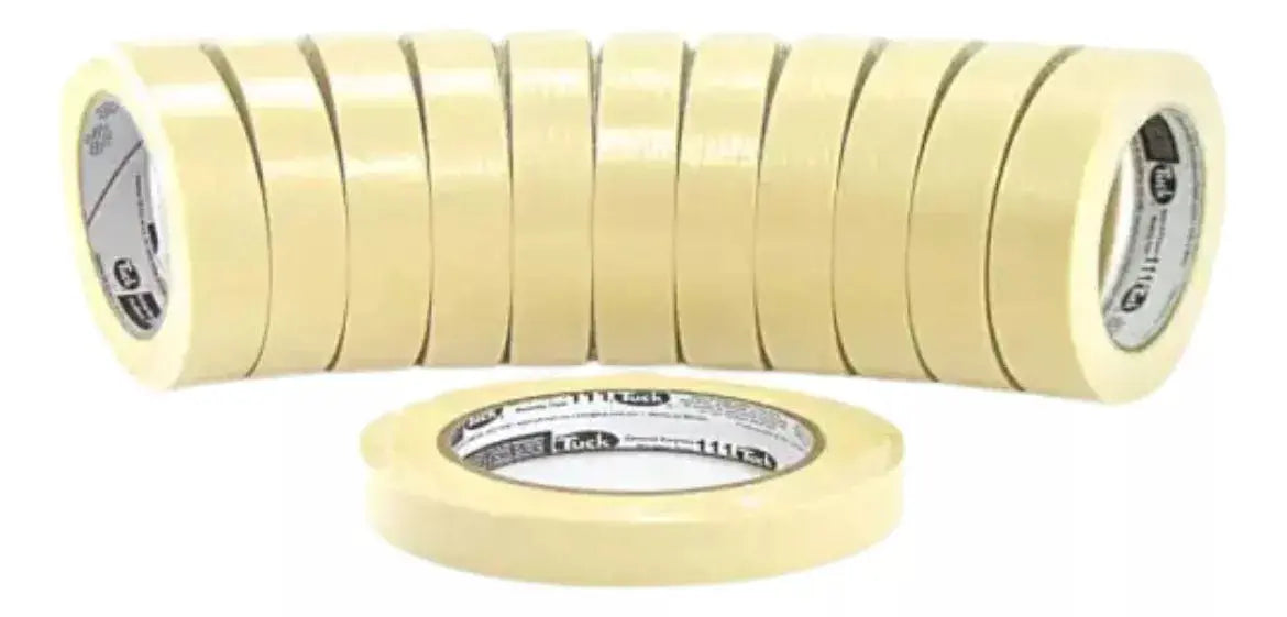 Pack 12 Cinta Masking Tape Tuk 18mm X 50m Uso General - Tuck