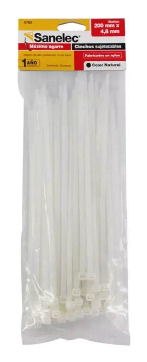 5 Paquetes Cinchos Plásticos Santul 4.8x200mm 50pz C/u 5782 - Sanelec - detalle