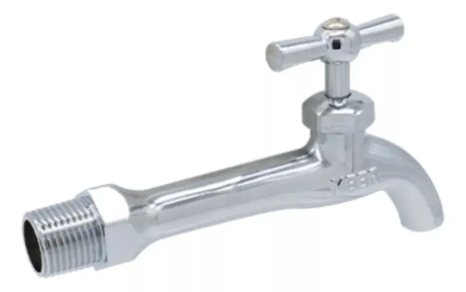 Llave Cromada Cnx Agua Fregadero Chapeton Color Plateado - roma - vista lateral
