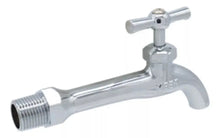 Llave Cromada Cnx Agua Fregadero Chapeton Color Plateado - roma - vista lateral