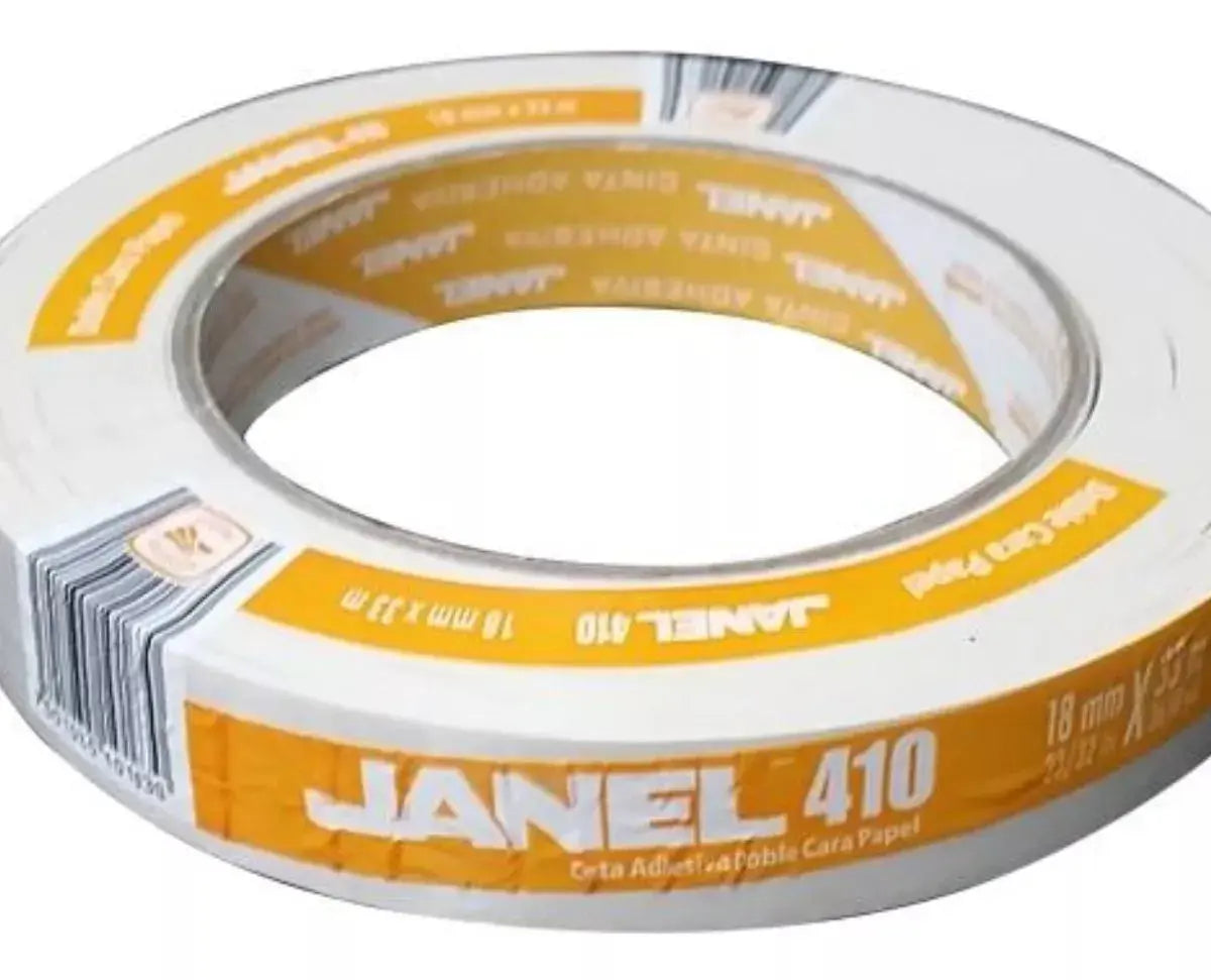Cinta Doble Cara Janel Adhesiva 410 Papel 18mmx33m - Janel