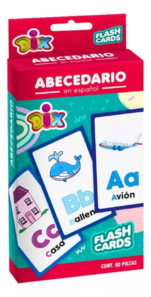 Flash Cards Abecedario Español Dix Escolar Didactico 60 Pz - Dix
