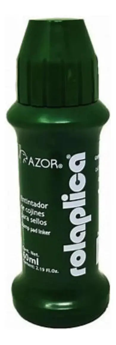 Tinta Sellos Rolaplica 60ml Azor Liquida Elegir Color Verde - Azor
