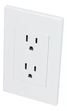 Placa Contacto Duplex Surtek Abs Linea Premium Color Blanco - Lock