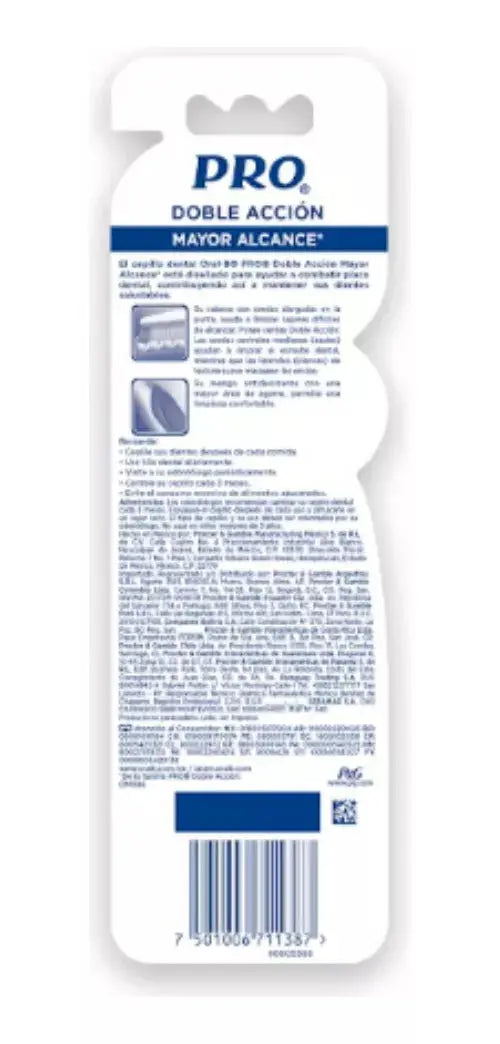 2 Pz Cepillo Dental Pro Plus Doble Acción Mayor Alcance - KCTS - detalle