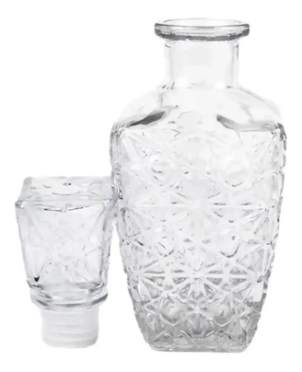 Set 2 Licoreras Vidrio Cristal Diamante Vidrio Resistente 1L - Vittori - vista trasera