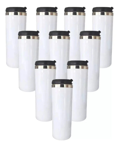 10 Vasos Termos Color Make Sublimacion Sublimar Acero 450 ml Elegir Color Blanco - ColorMake