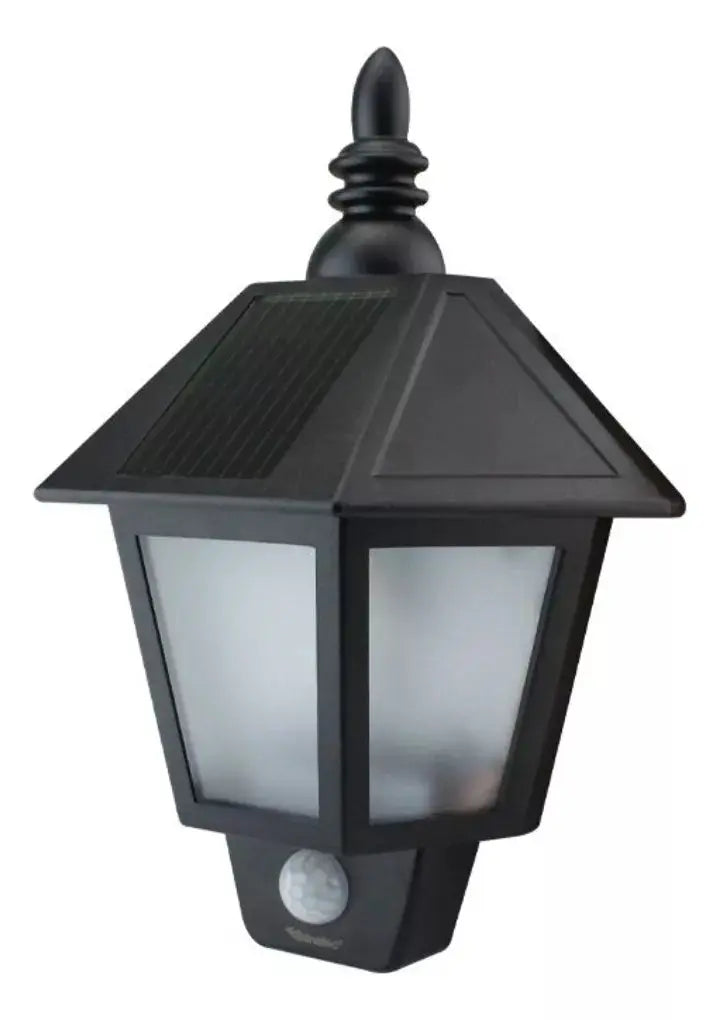 Lampara Farol Solar Pared Sanelec Luz Led Blanca/amarilla - Sanelec - vista lateral
