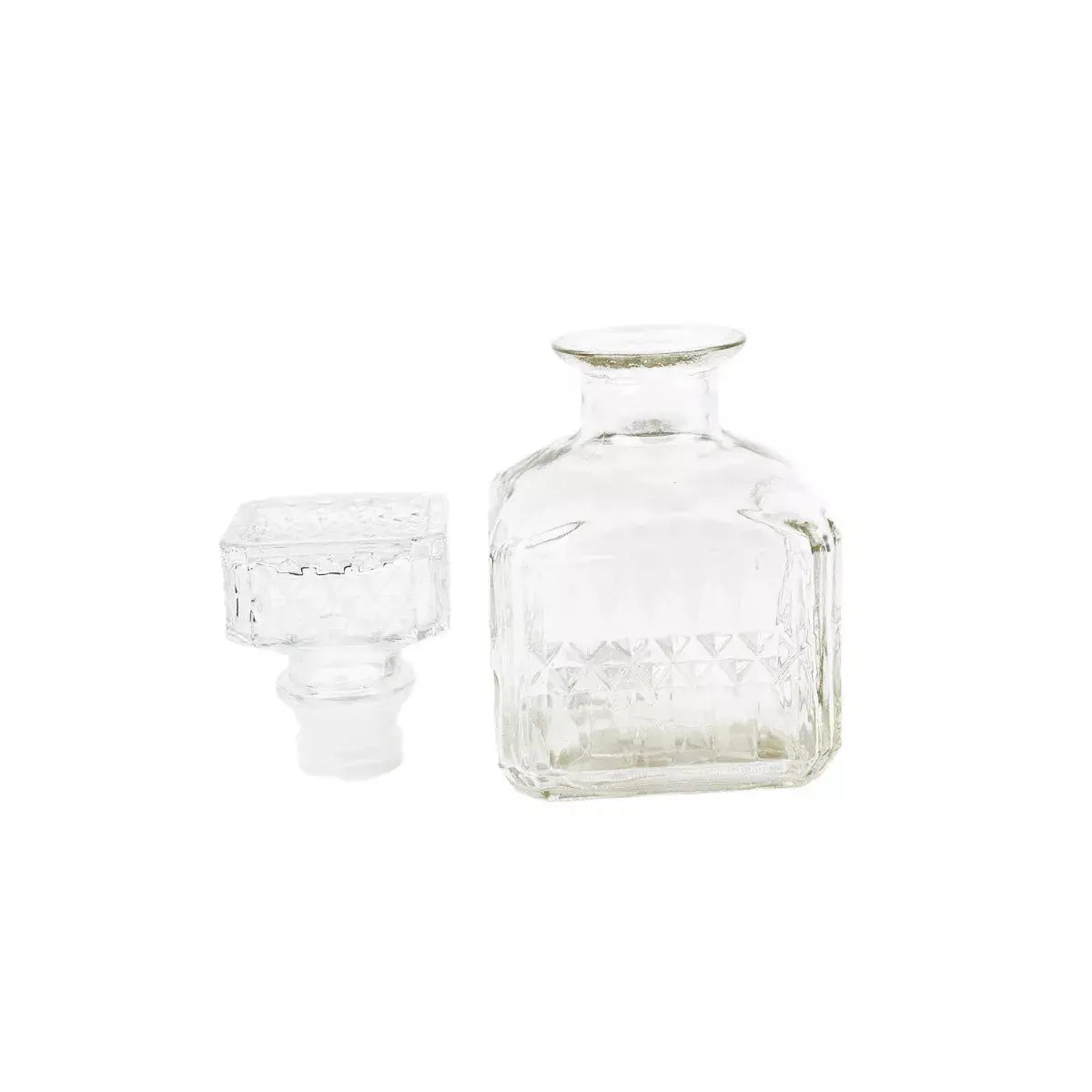 Licorera Cuadrada Grande Rodas 750ml Vidrio Cristal - Vittori - vista trasera
