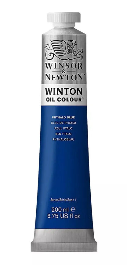 Pintura Oleo Winsor & Newton Winton 200ml Colores A Escoger Azul Fthalo No 30 - Winsor and Newton