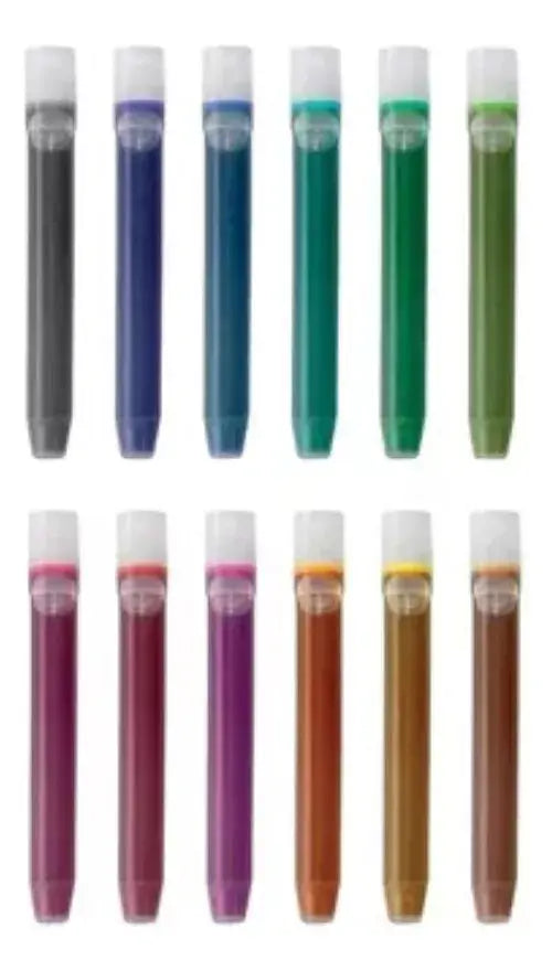 12 Cartuchos Tinta Pilot Recarga Parallel Pen Multi Color - Pilot - vista trasera