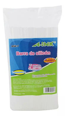 1kg Barra Silicon A-ink 7mm Transparente Pegamento - Mae