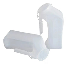 Orinal Pato Masculino Graduado Tapa Translucido 1L Medegen - Medegen - vista lateral