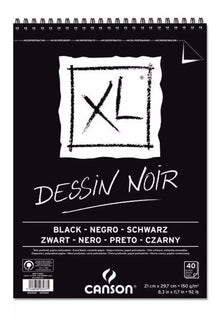 Canson Cuaderno Dessin Noir Negro Block Dibujo A4 21x29.7 - Canson - empaque
