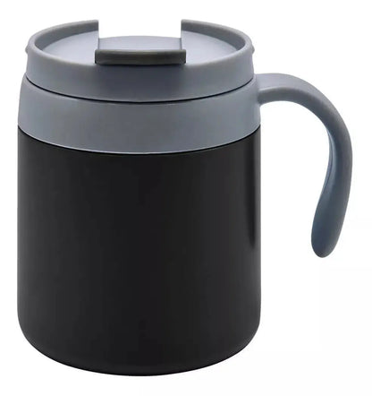 Taza Termo 350ml Negro Plastico Y Acero Inoxidable - Promoopcion