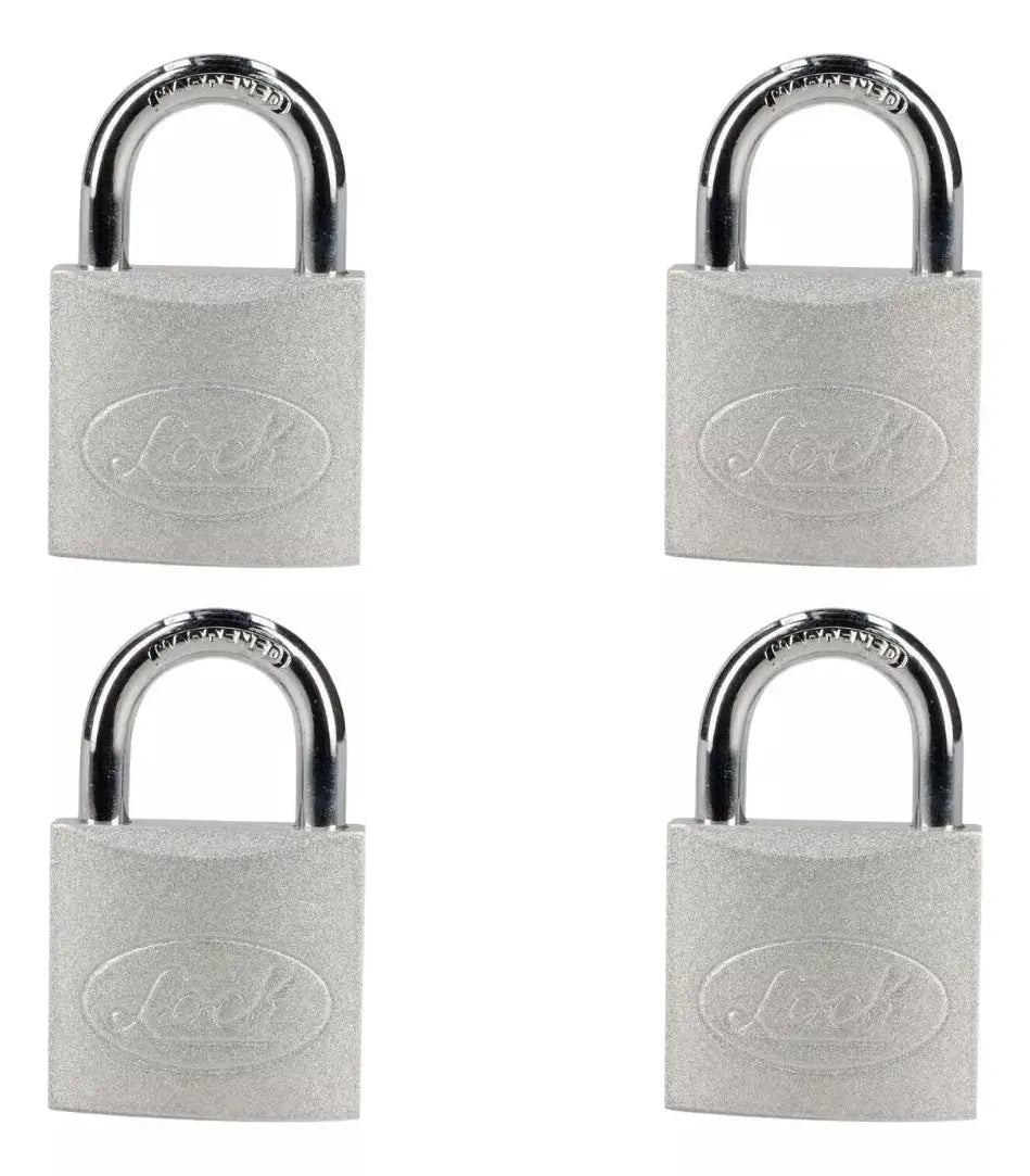 Pack 4 Candados Acero Cortos Lock 38mm Llave Estandar - Lock - vista lateral