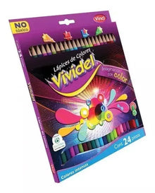 Lápices de Colores Redondos Vinci Vividel 4mm 24 Piezas - Vividel - detalle