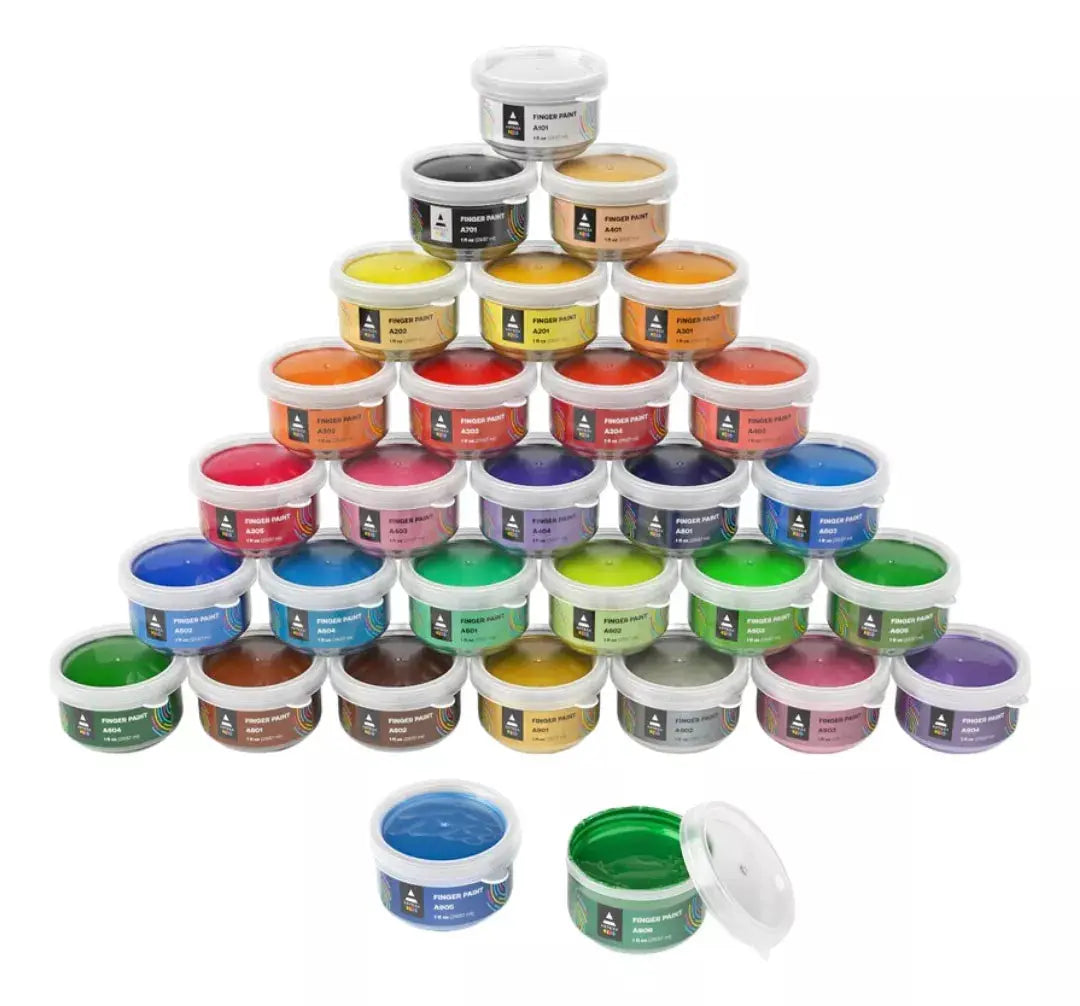Set 30 Pinturas Dedos Colores Surtidos Arteza 30 Ml - Coveme - vista lateral