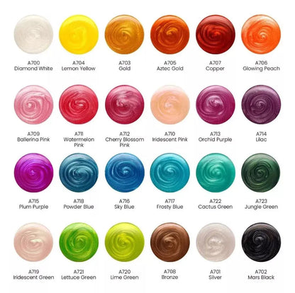 24 Pinturas De Acuarela Metalicas Arteza - Coveme