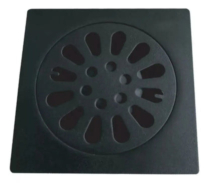 Coladera Resumidero Cuadrada 4'' Meer Color Negro Mate - CNX - detalle