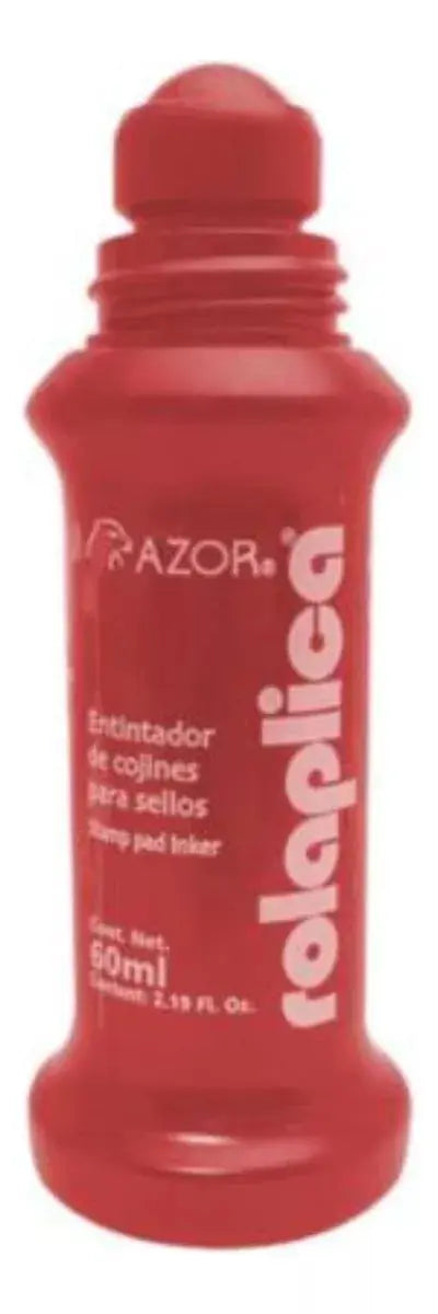 Tinta Sellos Rolaplica 60ml Azor Liquida Elegir Color Roja - Azor