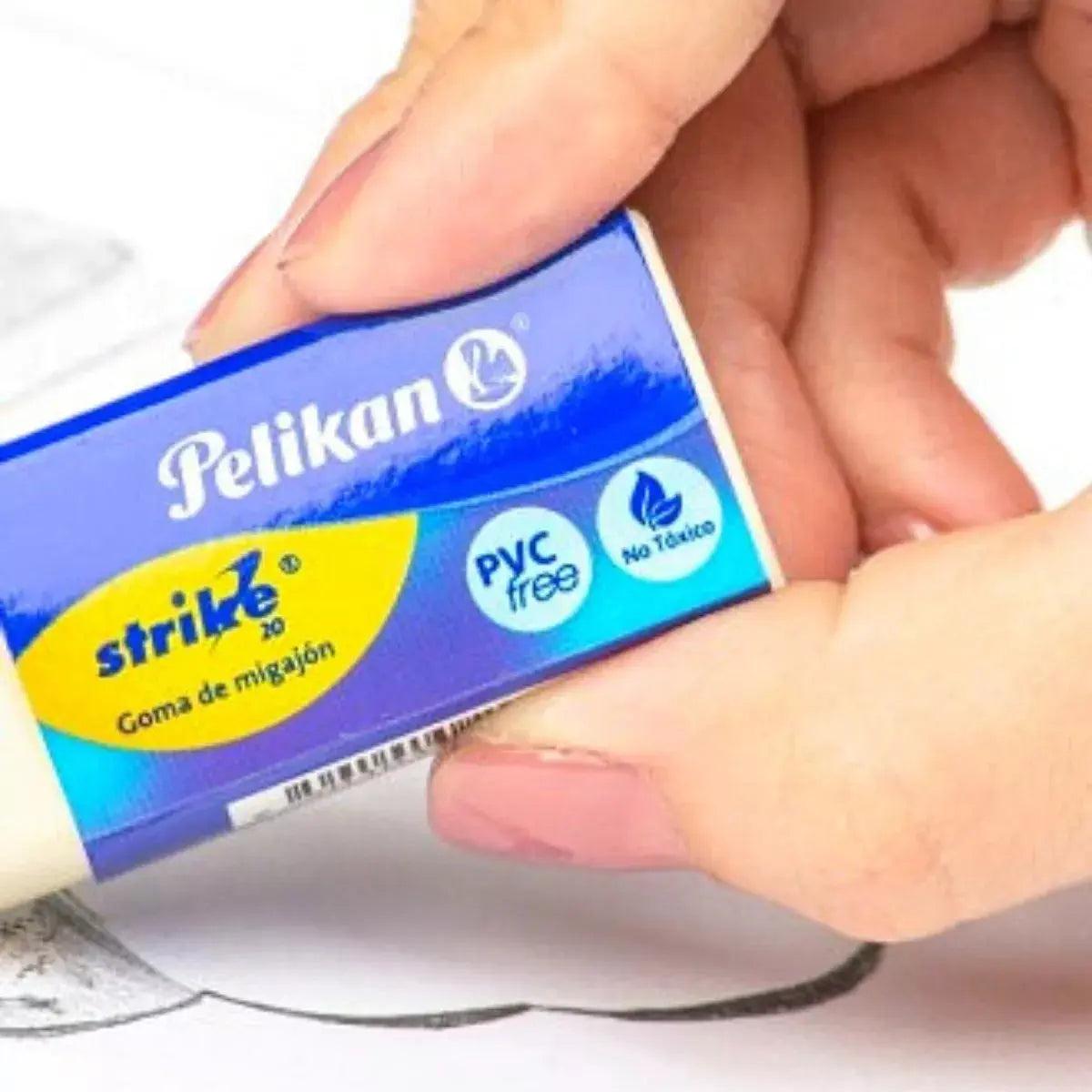 20 Goma Borrador Migajon Superborrado Lápiz Pelikan Strike20 - Pelikan - empaque