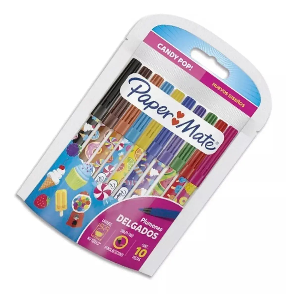 Plumones Marcadores Paper Mate Punta Fina Candy Pop 10 Piezas - Paper Mate