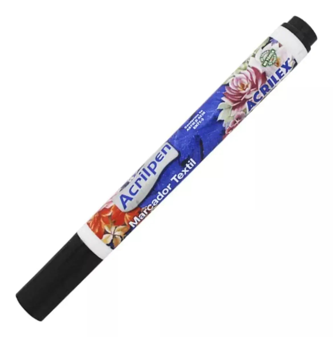 Marcador Negro Tela Acrilex Acrilpen Plumon Textil - Roel