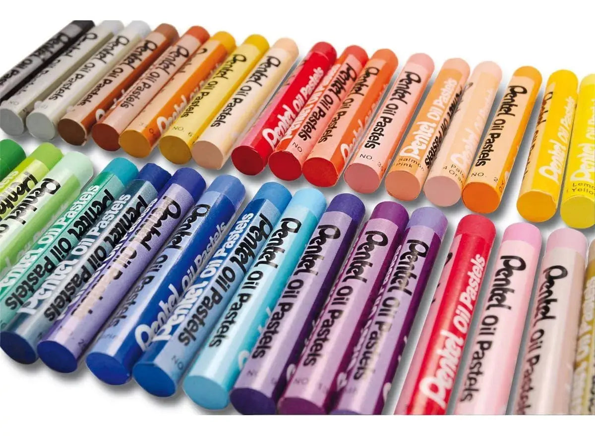 50 Pasteles Gises Tizas De Aceite Pentel Arts Redondos - Polvos Holi - accesorios