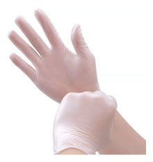 100 Guante Vinil Transparente Bajo Polvo Desechable Alyger M - Alyger