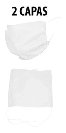 100 Cubrebocas Plash 2 Capas Color Turquesa - Coveme