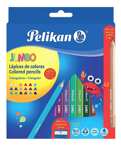 Caja 18 Lápices Colores Escolares Pelikan+sacapuntas Gratis - Pelikan