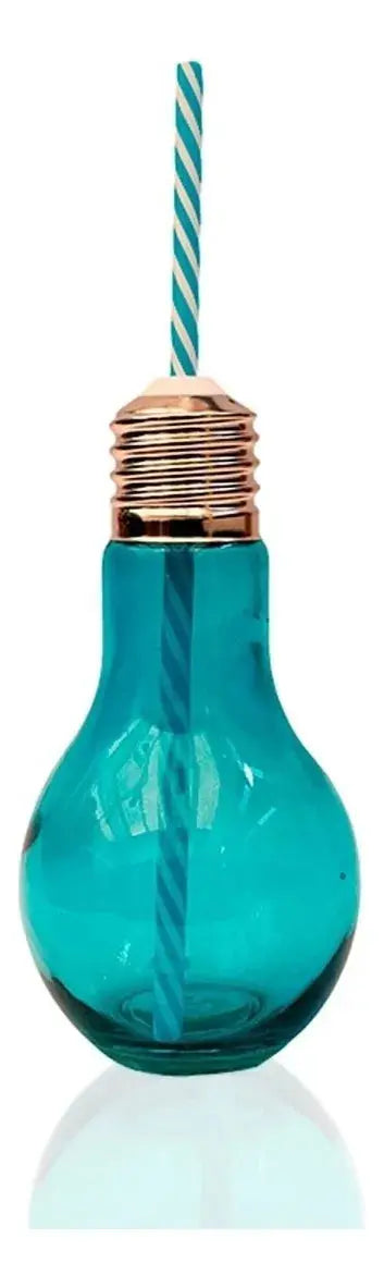 6pz Frascos Mason Jars Cristal Vaso Foco Colores Tapa Popote Color Mix - Mason Jars - empaque