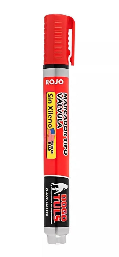 Marcador Pintura Líquida Dogotuls Uso Industrial Rojo 12 Piezas - Dogotuls - vista lateral