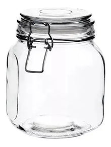 6 Frascos Hermetico Vidrio Contenedor Almacena Tapa Clip 1 L - Vittori - accesorios