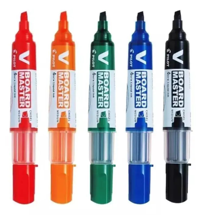 5 Marcadores Pizarrón Blanco Pilot V Board Master Recargable - Pilot