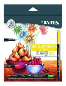 Set 24 Aqua Brush Duo Rotulador Lyra Doble Punta Marcadores - lyra