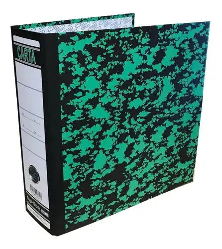 Carpeta Registrador Lefort Tamaño Carta Verde Marmoleado - Azor - empaque