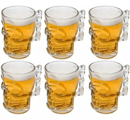 Set 6 Tarro Calavera Craneo Cervecero Michelada Grande 540ml - Vittori - accesorios