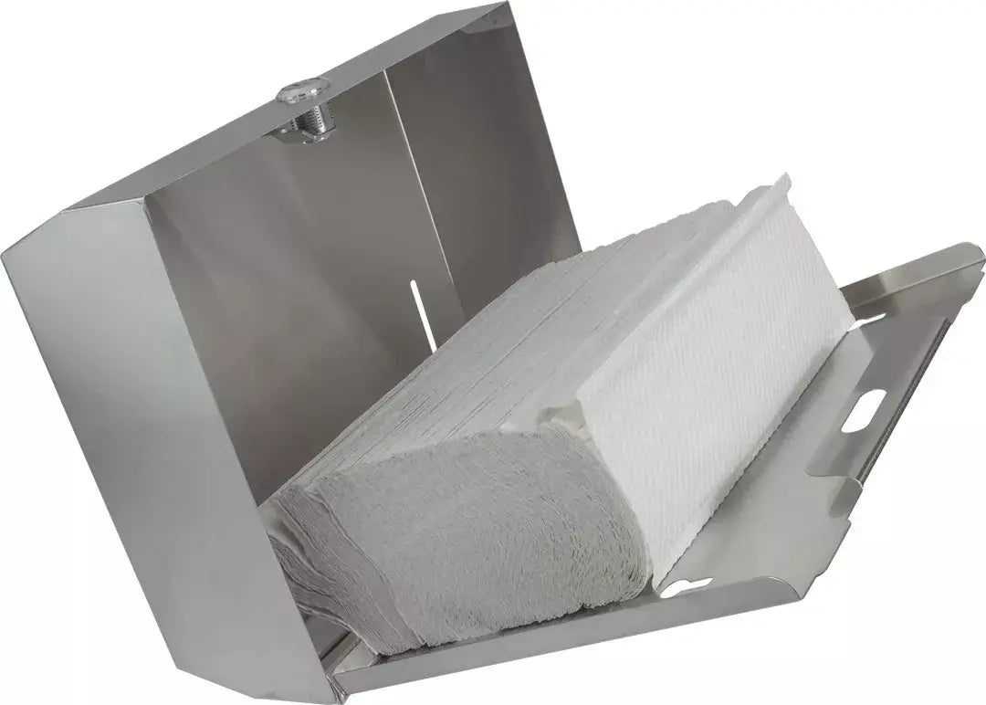 Despachador Toalla Interdoblada Oval Acero Inoxidable - Oval - vista lateral