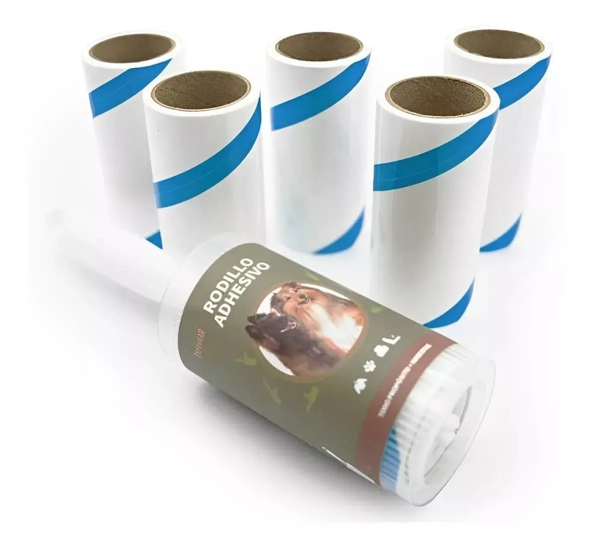 Rollo Quita Pelusa Pelo Perro Gato Base + 5 Repuestos Adhes - TapeBear - detalle
