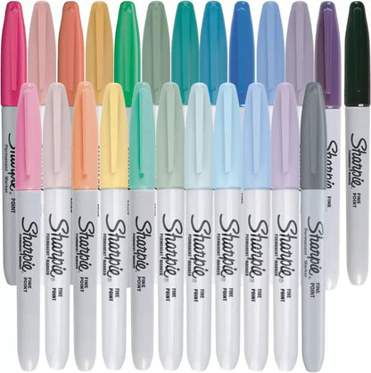 Marcadores Permanentes Sharpie Colores Misticos Punta Fina 24 Piezas - Sharpie - accesorios