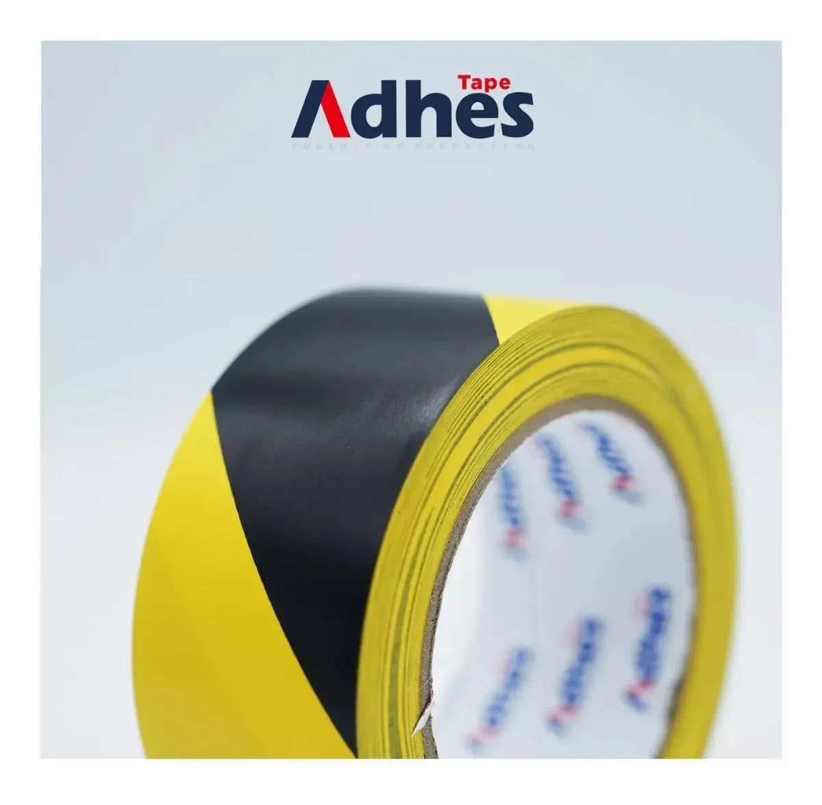 3pz Cinta Advertencia Marcaje Adhes Negro/amarillo Pvc 33m - ADHES - vista lateral