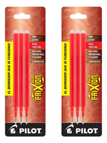 2 Paquetes Repuestos Pilot Frixion Tinta Borrable 6 Piezas Rojo - Pilot - detalle