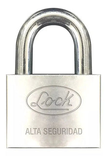 Candado Alta Seguridad Lock 50 Mm Llave Disco Acero - Lock - vista lateral