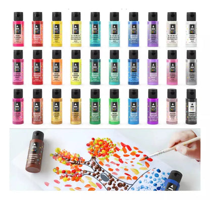 Set 32 Pinturas 260ml Colores Premium Arteza Tempera Niños - Arteza - detalle